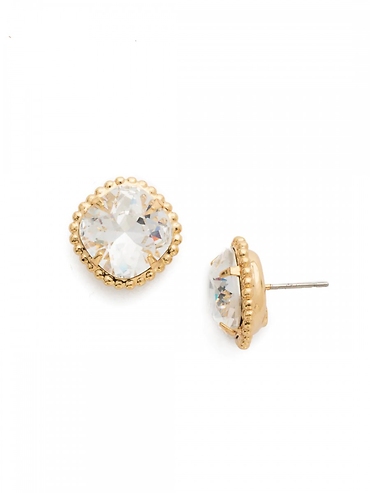Cushion-Cut Solitaire Stud Earrings