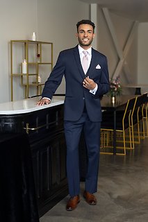 372 NAVY STERLING MODERN FIT SUIT