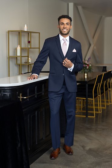 372 NAVY STERLING MODERN FIT SUIT