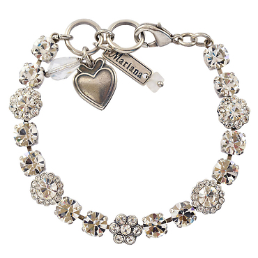 On A Clear Day Silver Plated Tennis Bracelet