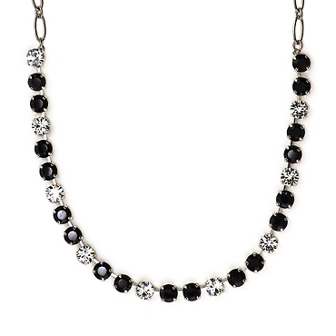 Must-Have Everyday Necklace \"Checkmate\" - Rhodium