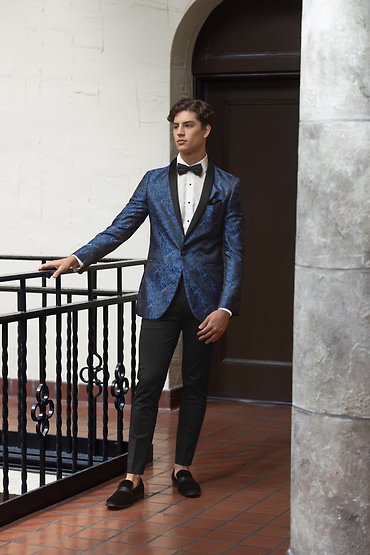 132 COBALT ARIES PAISLEY TUXEDO SLIM FIT