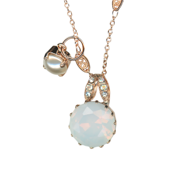 Double Stone Lovable Pendant in \"Bermuda\" - Rose Gold