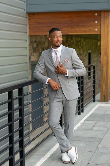 262 HEATHER GREY SLIM FIT SUIT