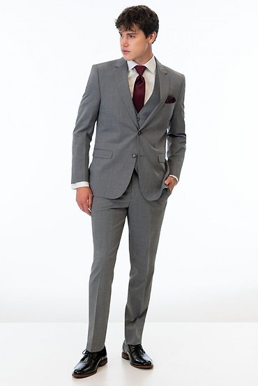 350 Medium Grey Performance Stretch