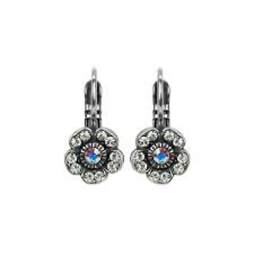 Lovable Cosmos Leverback Earrings in \"Tranquil\" - Rhodium