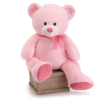 32\" Pink Bear With Dusty Rose Feet