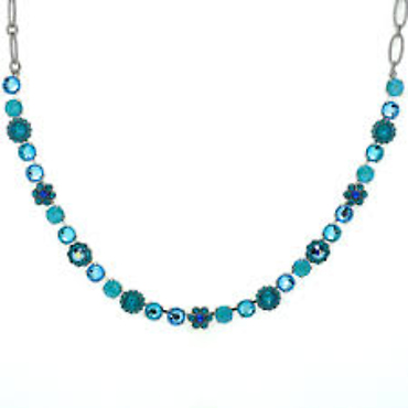 Must-Have Rosette Necklace in \"Tranquil\" - Rhodium