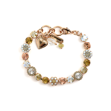 Must-Have Flower Bracelet in \"Peace\" - Rose Gold