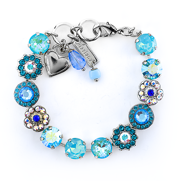 Lovable Rosette Bracelet in \"Tranquil\" - Rhodium