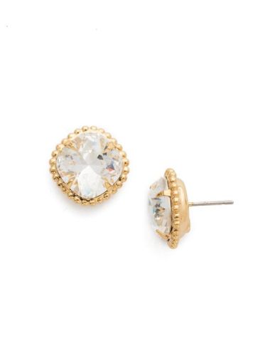 Cushion-Cut Solitaire Stud Earrings