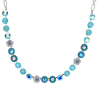 Lovable Mixed Element Necklace in \"Tranquil\" - Rhodium