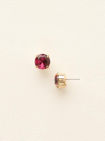 Round Crystal Stud Earring