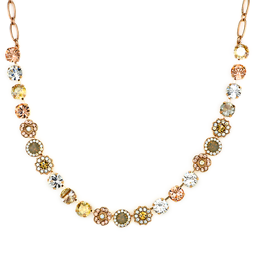 Lovable Mixed Element Necklace in \"Peace\" - Rose Gold