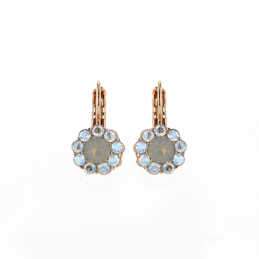 Must-Have Flower Leverback Earrings in \"Peace\" - Rose Gold