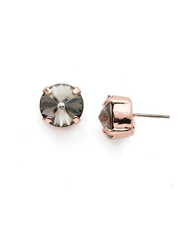 Round Crystal Stud Earring